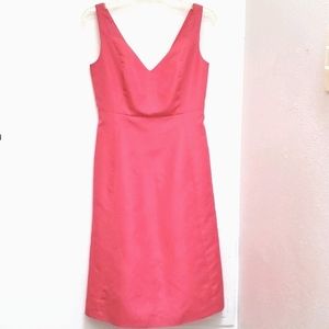 J Crew Pink V Neckline V Back Shift Dress Size 8